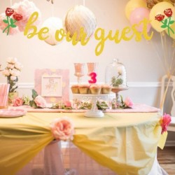 Be Our Guest Banner Beauty And The Beast Party Supplies Reception Banner Bachelorete Party Engagement Party Decorations $16.2...