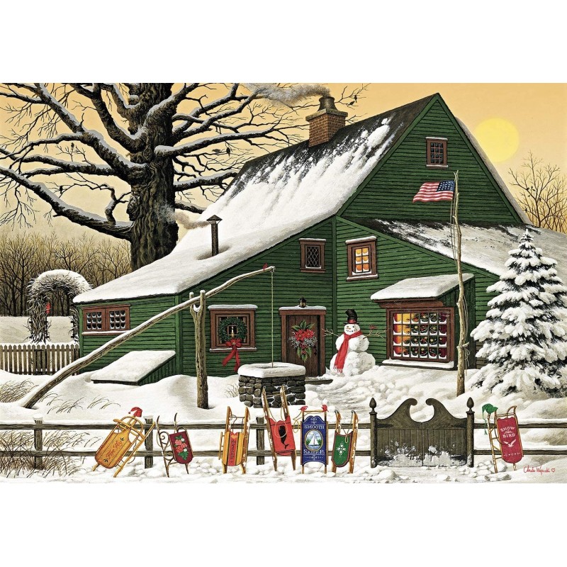 - Charles Wysocki - Cocoa Break at The Copperfields - 500 Piece Jigsaw Puzzle Multi 21.25"L X 15"W $28.96 Jigsaw Puzzles