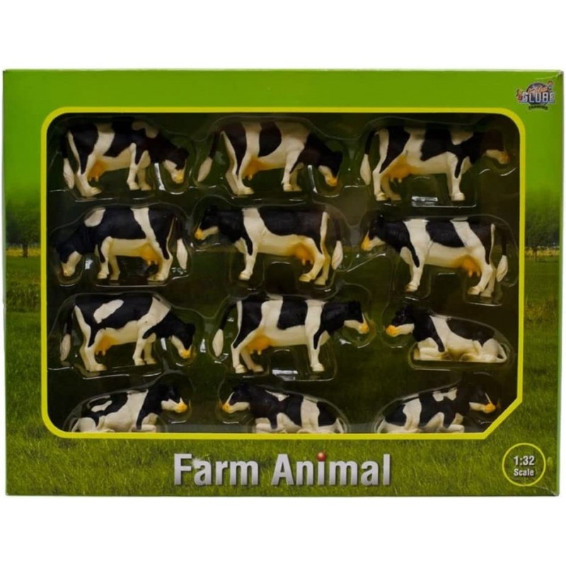 571929 Black and White Cows (Set of 12) $60.41 Kids' Play Animal Figures