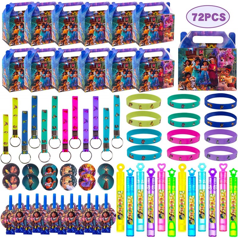 72Pcs Magic Movie Birthday Party Favors Supplies for Kids 12Guests Princess Theme Encanto Decoration Gift for Girls Wristband...