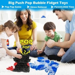 Big Push Pop Fidget Toys Stress Reliever Jumbo Popper Fidget Sensory Toy for ADHD Boys Girls Anime Cartoon Pop Push it Toys a...