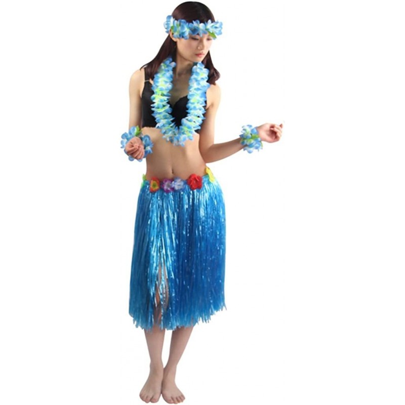 5pcs/ Set Adult Hawaiian Luau Grass Elastic Hula Skirt 60cm $29.23 Kids' Dress-Up Accessories