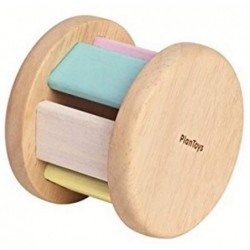 Wooden Baby Roller Push and Pull Learning Toy with Sound (5255) |Pastel Color Collection | Sustainably Made from Rubberwood a...