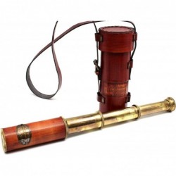 Pirate Brass Telescope Spyglass Collapsible Monocular Decorative Telescope with Glass Optics for Kids Travel Hiking $64.55 Ch...