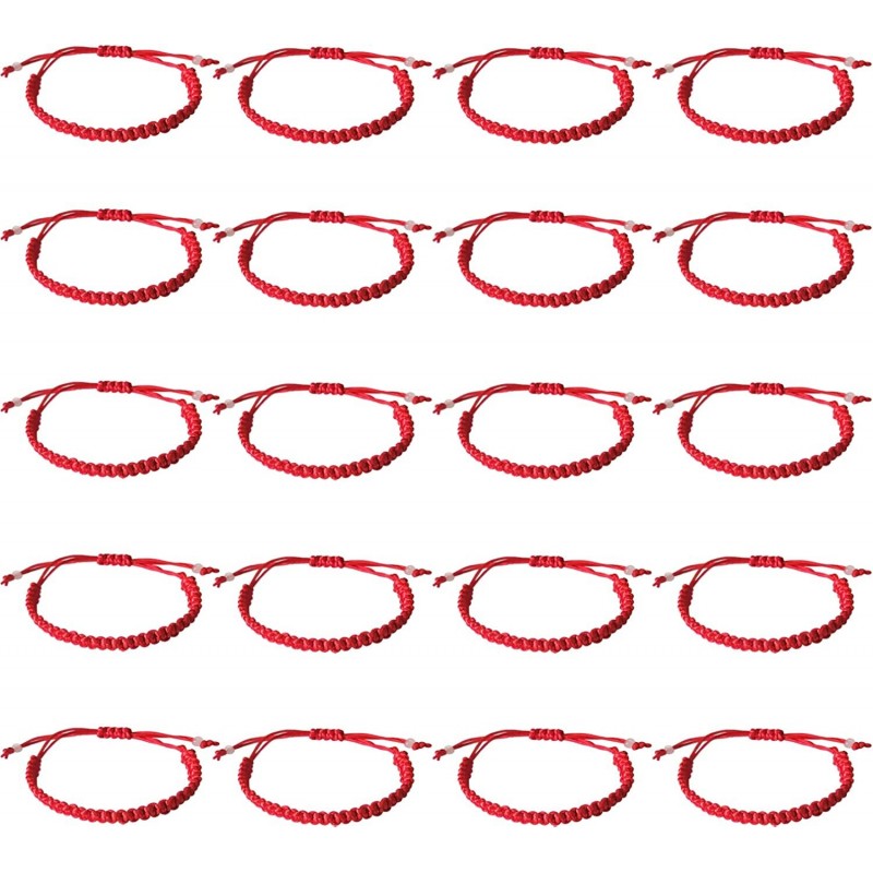 20pcs Red Kabbalah Bracelets Protection Cord Adjustable Bracelet Braided Knot Strap Success Friendship Graduation Birthday $1...