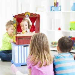 Wooden Tabletop Puppet Theater - Easy Assembly! $113.87 Puppet Theaters