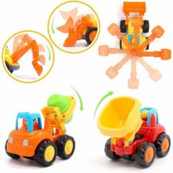 Inertia Toy Early Educational Toddler Baby Toy Friction Powered Cars Push and Go Cars Tractor Bulldozer Dumper Cement Mixer E...