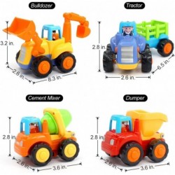 Inertia Toy Early Educational Toddler Baby Toy Friction Powered Cars Push and Go Cars Tractor Bulldozer Dumper Cement Mixer E...