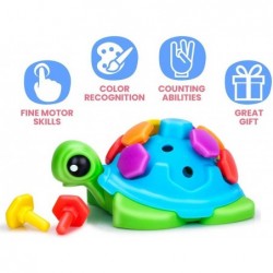 Fine Motor Skills Toys for 2 Year Old - Hexie Turtle Toy | Unique Gift for Toddler Sensory Toys for toddlers with Numbers and...