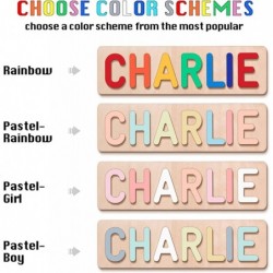 Name Puzzle for Kids Personalized Baby Gifts with Engraved Text on Back Baby 1st Birthday Gifts for Girl and Boy Wooden Puzzl...