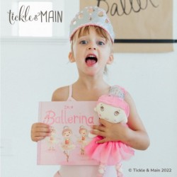 Tickle & Main Ballerina Princess Gift Set- Includes Book Ballerina Doll Toy and Tiara Crown for Little Girls. Great for Birth...