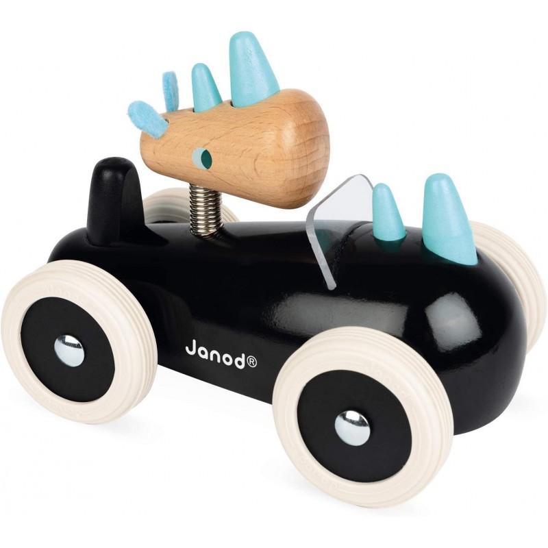 Spirit Wood Car Push Toy - Rony Rhino - Ages 18 Months+ - J04492 $50.70 Early Development & Activity Toys