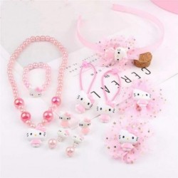 Yefashion Girl Kid Jewelry Set+ Storage Box Hello Kitty Necklace Earring Ring Hair Accesory $31.07 Children's Jewelry Boxes