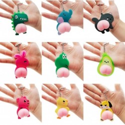 Squeeze Butt Key Ring Fidget Butt Doll Cartoon Mini Keychain Squishy Ball Novelty Gift Interactive Anxiety Object $31.87 Sque...