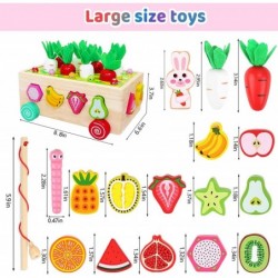 Toddlers Wooden Montessori Educational Toys Gift for 2 3 4 Year Old Baby Boys Girls Carrot Harvest Toys Game Preschool Learni...