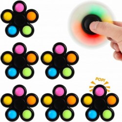 Effacera Fidget Spinners Toys 6 Pack Easter Egg Filler Party Favors for Kids Push Bubble Spinners Pop Bulk Fidget Packs Simpl...