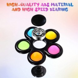 Effacera Fidget Spinners Toys 6 Pack Easter Egg Filler Party Favors for Kids Push Bubble Spinners Pop Bulk Fidget Packs Simpl...