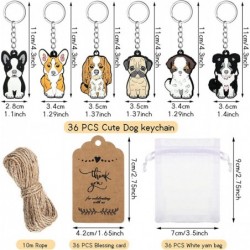 108 Pcs Puppy Party Favor Set 36 Pieces Puppy Keychains Dog Keychains 36 Pieces Organza Bags 36 Pieces Thank You Kraft Tag an...