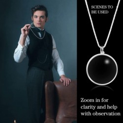 5X Monocle Necklace Magnifier Halloween Gentlemen Costume for 1920 Monocle Eyepiece with 36 Inch Long Chain for Halloween Dre...