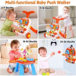 Baby Walker for 1 Year Old Boys Girls Sit to Stand Learning Walker with Kids Early Active Center & Removable Play Panel Toddl...