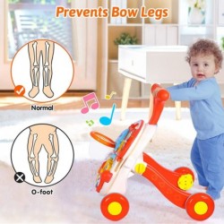 Baby Walker for 1 Year Old Boys Girls Sit to Stand Learning Walker with Kids Early Active Center & Removable Play Panel Toddl...