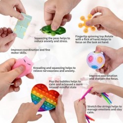 28 Pcs Sensory Fidget Toys Pack Stress Relief & Anxiety Relief Tools Bundle Toys Set for Kids Adults Autistic ADHD Toys Stres...