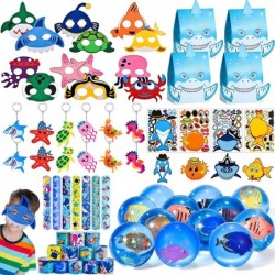 72Pcs Under the Sea Party Favors Birthday Supplies Ocean Party Favors for Kids Boys Bouncy Ball Sea Animal Mask Shark Gift Ba...