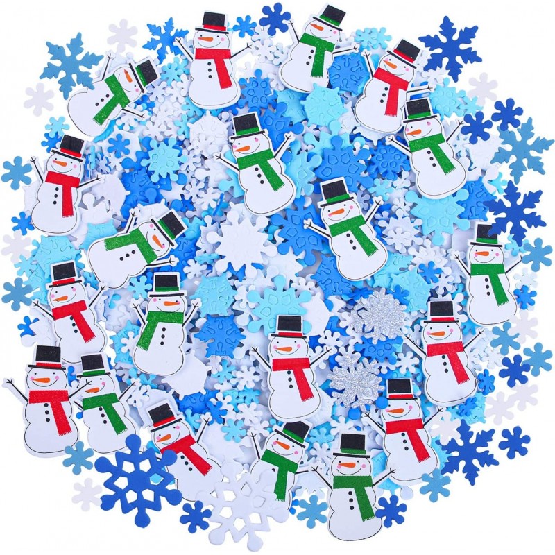 500 Pieces Foam Snowflakes Stickers Winter Snowman Self-Adhesive Stickers for DIY Craft or Party Favor $27.20 Kids' Drawing &...