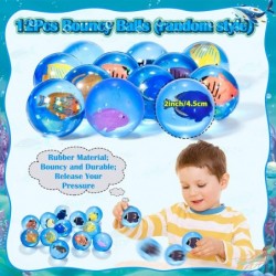 72Pcs Under the Sea Party Favors Birthday Supplies Ocean Party Favors for Kids Boys Bouncy Ball Sea Animal Mask Shark Gift Ba...