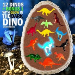 Jumbo Dinosaur Egg Toys for Kids - Dino Egg STEM Toy Night Light Dinosaur Figures Surprise Gift Box Cool Science Tool Kit for...