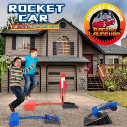 Duel Racer and Rocket 2 in 1 2 Toy Car Rocket Launcher and 2 Air Powered Car with Ramp Sticker and Finish Line.4 Air Powered ...