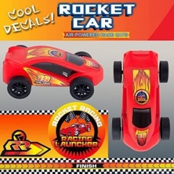 Duel Racer and Rocket 2 in 1 2 Toy Car Rocket Launcher and 2 Air Powered Car with Ramp Sticker and Finish Line.4 Air Powered ...