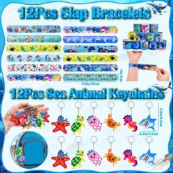 72Pcs Under the Sea Party Favors Birthday Supplies Ocean Party Favors for Kids Boys Bouncy Ball Sea Animal Mask Shark Gift Ba...