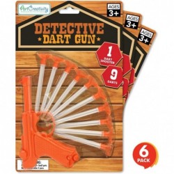 Detective Dart Gun Set of 6 Cool Dart Shooter Toys for Kids Each Set with 1 Pistol and 9 Suction Cup Darts Fun Toys for Outdo...