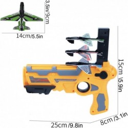 Catapult airplane toy airplane equipped with 4 airplanes pistol shooting game toys air combat glider airplane launcher fun ou...