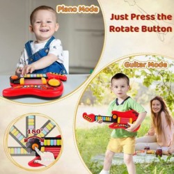 Kids Guitar 2 in 1 Musical Instruments for Kids Piano Toddler Toy Guitar with Strap Electric Guitar for Kids Music Toys for 3...