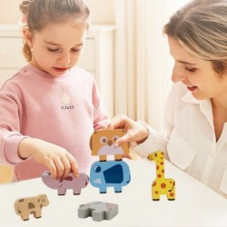 Wooden Animal Stacking Toy Toddler Montessori Balance Building Toy for 3 4 5 6 Year Old Kids Preschool Educational Motor Skil...