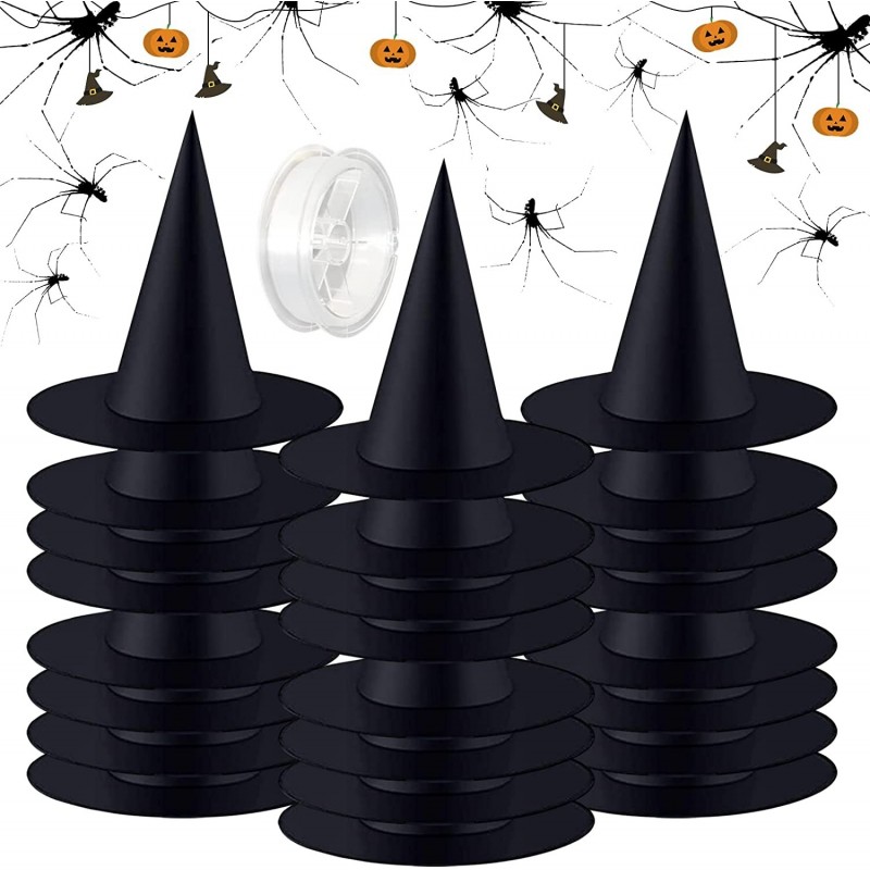 Halloween Costume Witch Hat- Black Hanging Witch Hat Decoration Witch Costume Accessories for Halloween Carnival Party $32.35...