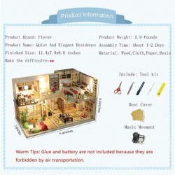 Dollhouse Miniature DIY House Kit with Japanese Style Creative Room with Furniture for Romantic Valentine's Gift (Quiet and E...