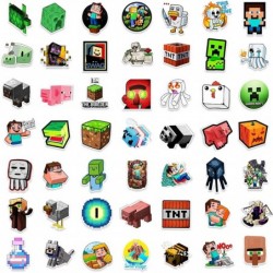 100 PCS Minecra_ft Stickers for Water Bottles Stickers for Kids Cute Stickers for Laptop Phone Stickers for Adults Vinyl Stic...