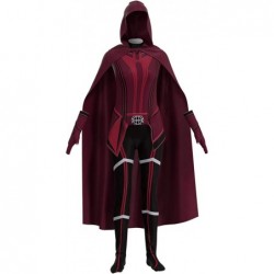 Girls Wanda Maximoff Costume Jumpsuit Pants with Cape Headpiece Cosplay for Halloween $66.44 Kids' Costumes