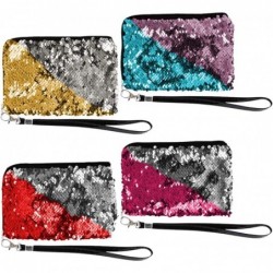 Flip Sequin Wristlets For Kids Set of 4 Cute Purses for Girls with Color Changing Sequins and Zipper Cute Mermaid Party Favor...