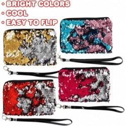 Flip Sequin Wristlets For Kids Set of 4 Cute Purses for Girls with Color Changing Sequins and Zipper Cute Mermaid Party Favor...