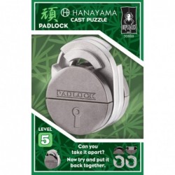 Padlock Hanayama Cast Metal Brain Teaser Puzzle (Level 5) Puzzles For Kids & Adults Ages 12 & Up Green $17.60 Brain Teaser Pu...