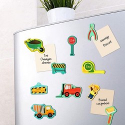 Construction Site Fridge Magnets for Toddlers 50 PCS Refrigerator Magnets for Kids Create a Scene Magnetic Play Sticker Book ...