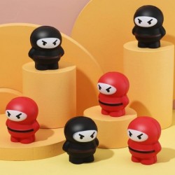 6 Pieces Mini Ninja Warriors Fighters Figures Ninja Squishy Funny Ninja Stress Relief Balls Mini Ninja Party Favors Stress To...