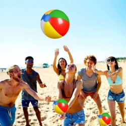 Beach Balls Inflatable Beach Balls Bulk Kids Pool Party Toys 8-12（in） 12-Pack Rainbow Colors Outdoor Activities Summer Water ...