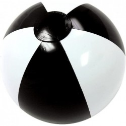 16-Inch Deflated Size Black & White Beach Ball - Inflatable to 12-Inches Diameter $12.69 Toy Sports Products