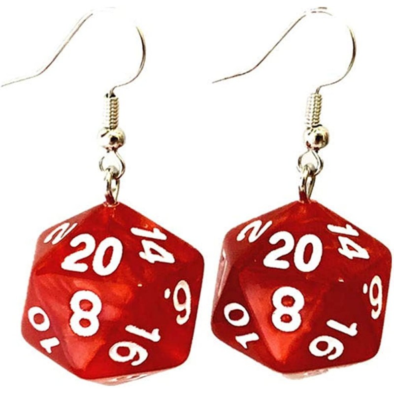 Game Dunge RPG TTRPG Polyhedral Dragons Master D4-D20 20-Sides Die Dice Earrings Gifts for Girl Women Teens Adults $23.92 Gam...