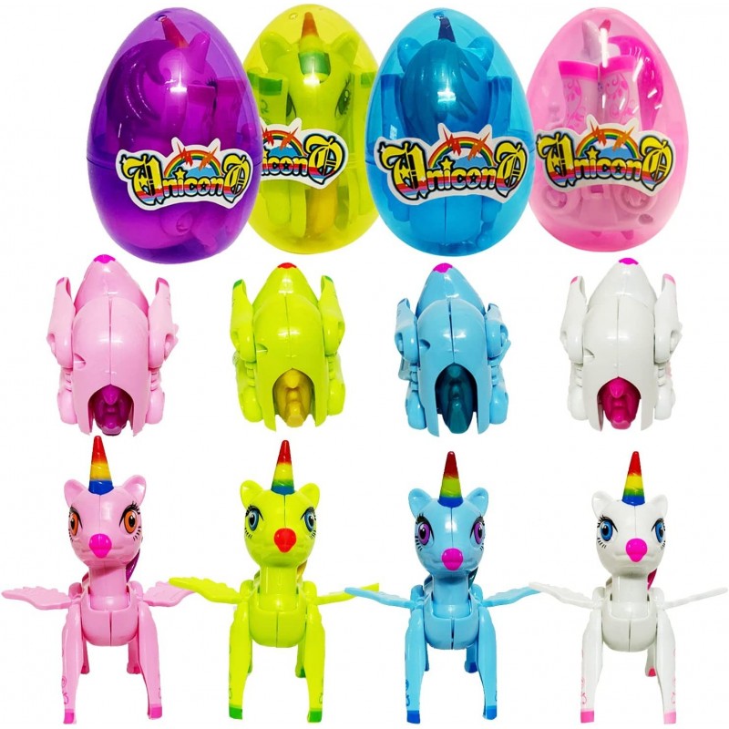 4PCS Easter Egg Unicorn Transfiguration Toys Unicorn Easter Egg Stuffing for Girl Boy Kids Easter Basket Filling $15.95 Minia...